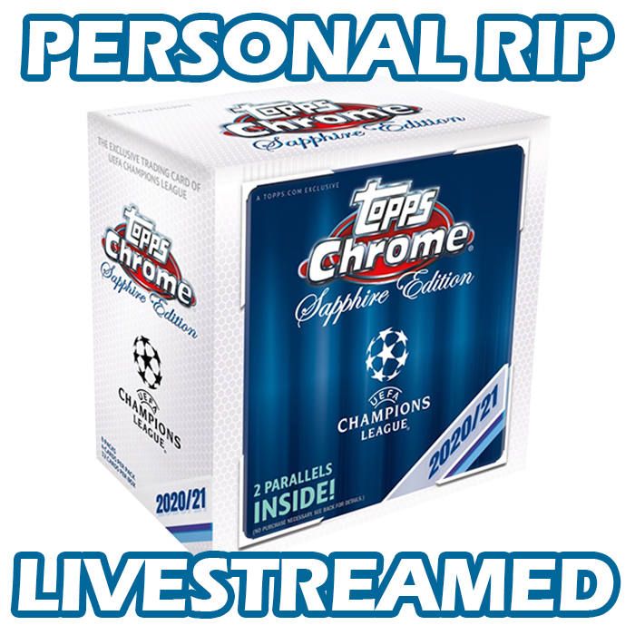 - PERSONAL RIP: 2020-21 Topps Chrome Sapphire UEFA Champions League UCL Hobby Box Soccer (Livestreamed)