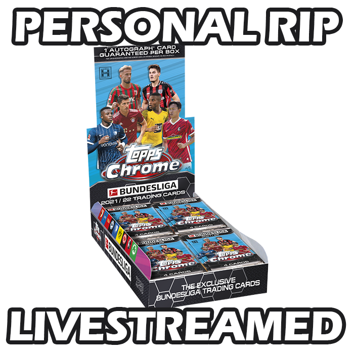 - PERSONAL RIP: 2021-22 Topps Chrome Bundesliga Hobby Box Soccer (Livestreamed)