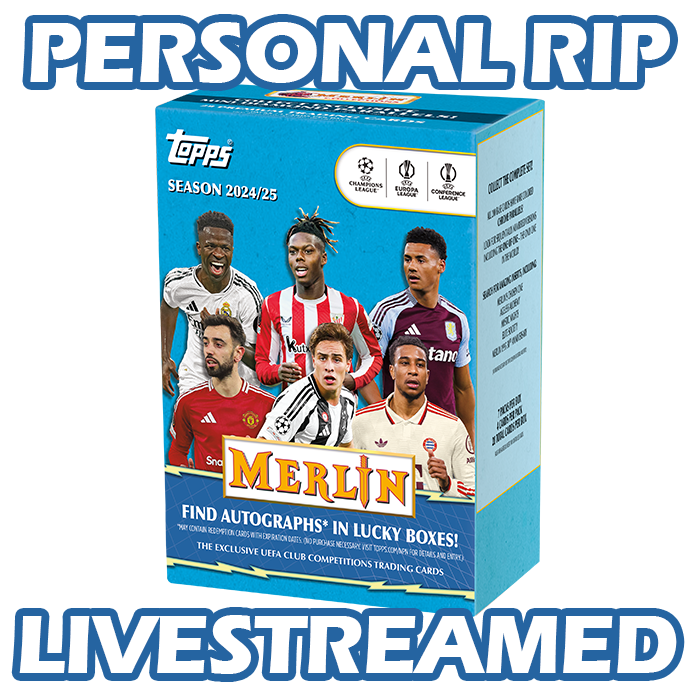 - PERSONAL RIP: 2024-25 Topps Merlin UEFA UCC Value Blaster Box Soccer (Livestreamed)