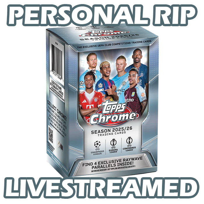- PERSONAL RIP: 2025-26 Topps Chrome UEFA UCC Blaster Value Box Soccer (Livestreamed)