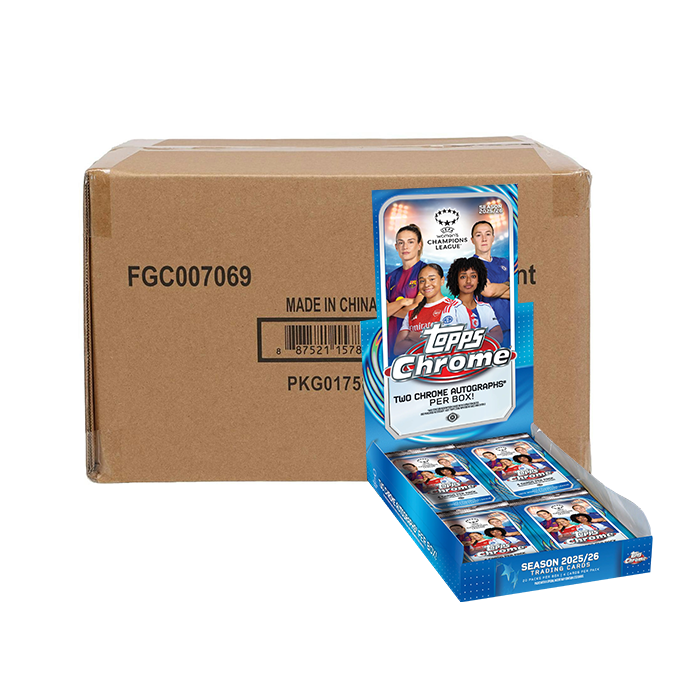 2025-26 Topps Chrome UWCL Hobby Case 12-box UEFA Women's Soccer