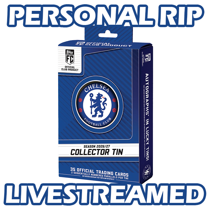 - PERSONAL RIP: 2026-27 Topps Chelsea Collector Tin EPL Premier League Box Soccer (Livestreamed)