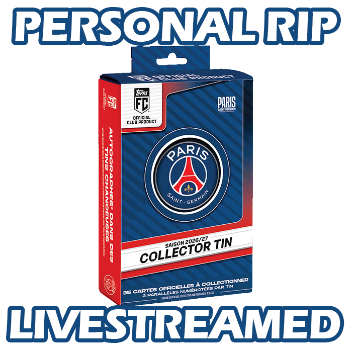 - PERSONAL RIP: 2026-27 Topps PSG Collector Tin Paris Saint-Germain Box Soccer (Livestreamed)