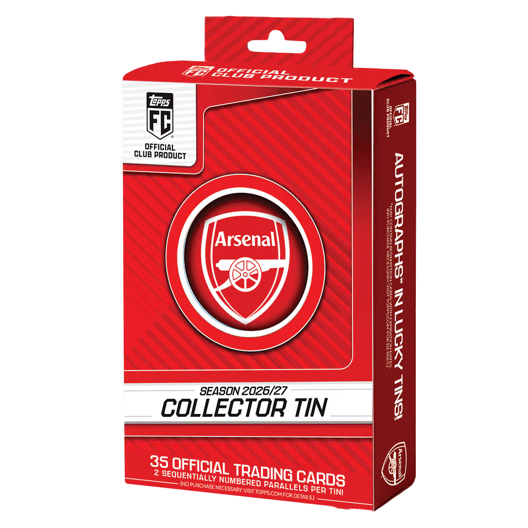 - 2026-27 Topps Arsenal Collector Tin EPL Premier League Box Soccer (Factory Sealed)