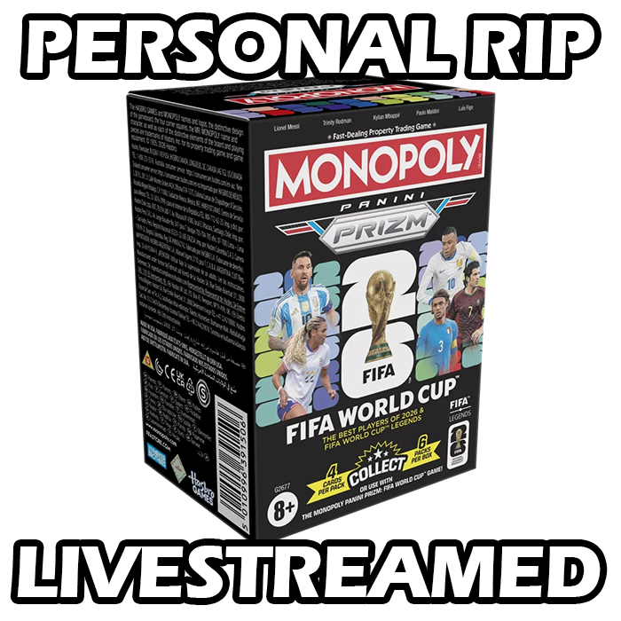 - PERSONAL RIP: 2026 Panini Prizm FIFA World Cup Monopoly Blaster Box Soccer Hasbro (Livestreamed)