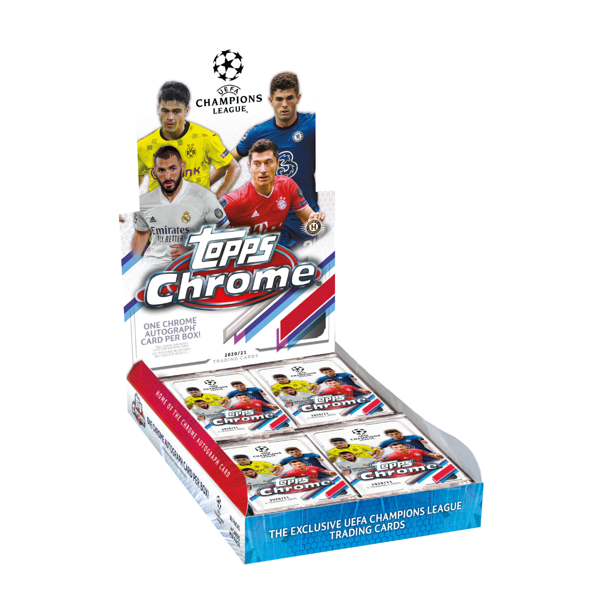 -                  2020-21 Topps Chrome UEFA Hobby Box Soccer (Factory Sealed)