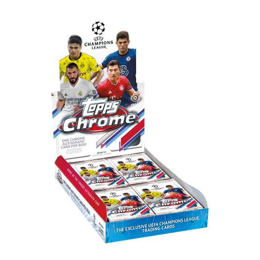 -                  2020-21 Topps Chrome UEFA Hobby Box Soccer (Factory Sealed)