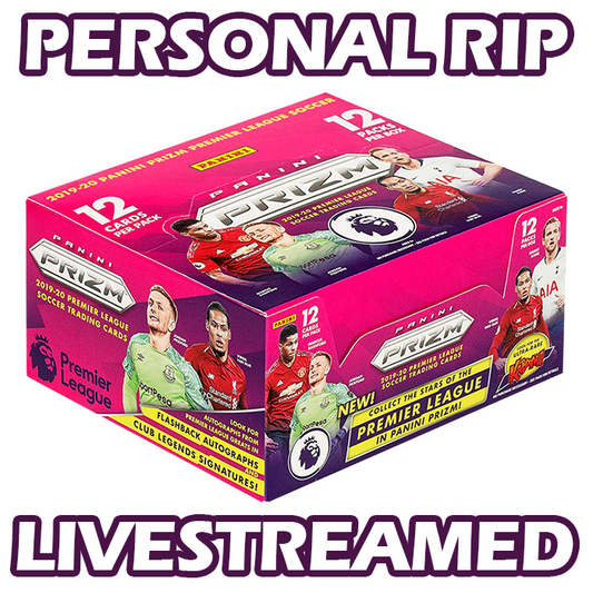 -              PERSONAL RIP: 2019-20 Panini Prizm EPL Premier League Hobby Box Soccer (Livestreamed)