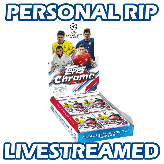 -                PERSONAL RIP: 2020-21 Topps Chrome UEFA Hobby Box Soccer (Livestreamed)