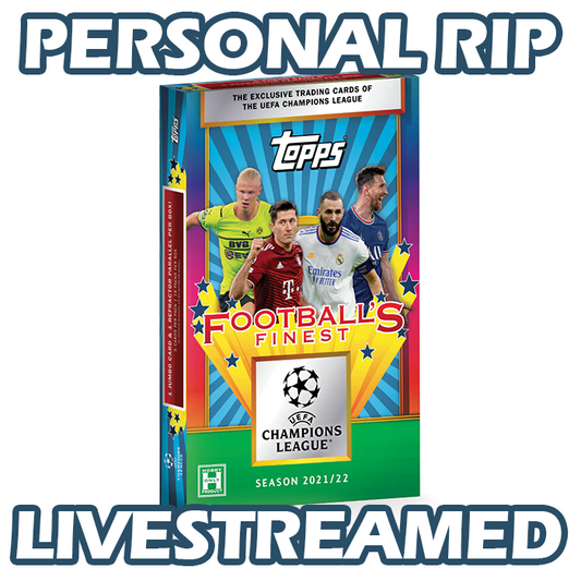 -           PERSONAL RIP: 2021-22 Topps Finest Flashbacks UEFA Hobby Box Soccer (Livestreamed)