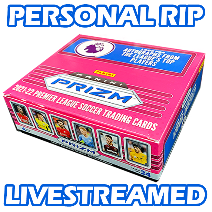 -              PERSONAL RIP: 2021-22 Panini Prizm EPL Premier League 24-pack Retail Box Soccer (Livestreamed)