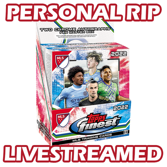 -            PERSONAL RIP: 2022 Topps Finest MLS Hobby Box Soccer (Livestreamed)