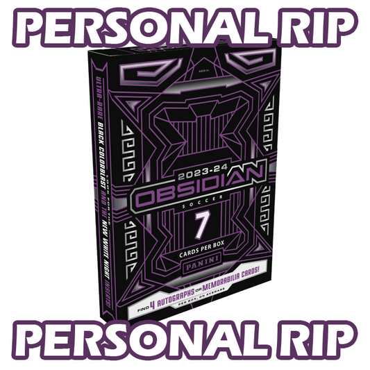 -            PERSONAL RIP: 2023-24 Panini Obsidian Hobby Box Soccer (Livestreamed)