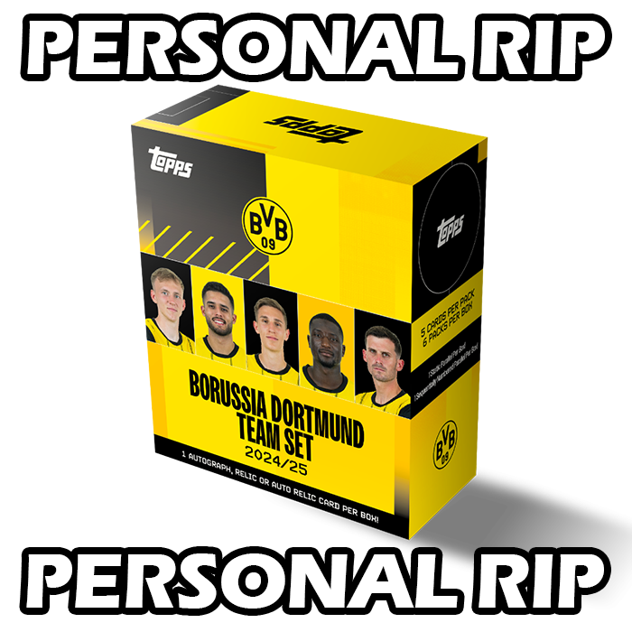 -         PERSONAL RIP: 2024-25 Topps Borussia Dortmund BVB Team Set Box Soccer