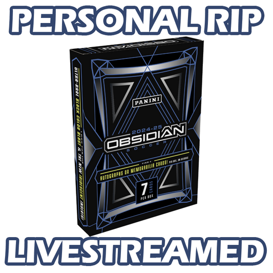 -            PERSONAL RIP: 2024-25 Panini Obsidian Soccer Hobby Box (Livestreamed)