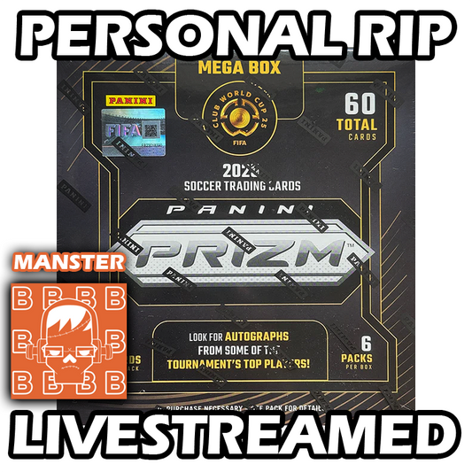 -             PERSONAL RIP: 2025 Panini Prizm Club World Cup CWC Hobby Mega Box Soccer (Livestreamed by Manster)
