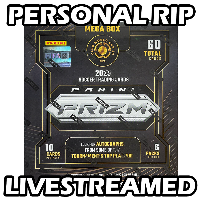 -             PERSONAL RIP: 2025 Panini Prizm Club World Cup CWC Mega Box Soccer (Livestreamed)