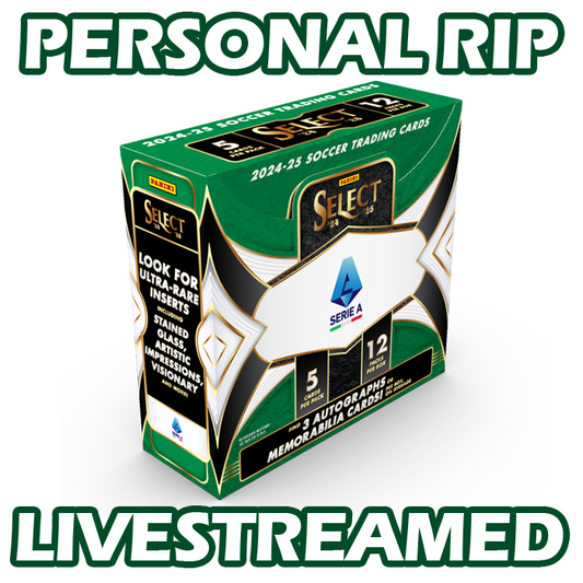 -           PERSONAL RIP: 2024-25 Panini Select Serie A Hobby Box Soccer (Livestreamed)