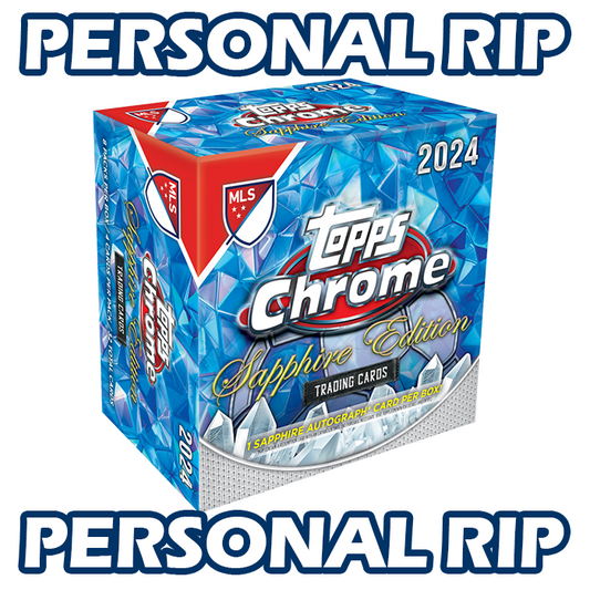 -          PERSONAL RIP: 2024 Topps Chrome MLS Sapphire Edition Hobby Box Soccer