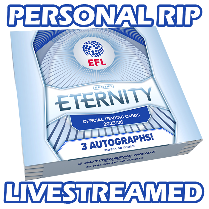 -              PERSONAL RIP: 2025-26 Panini Eternity EFL Hobby Box Soccer (Livestreamed)