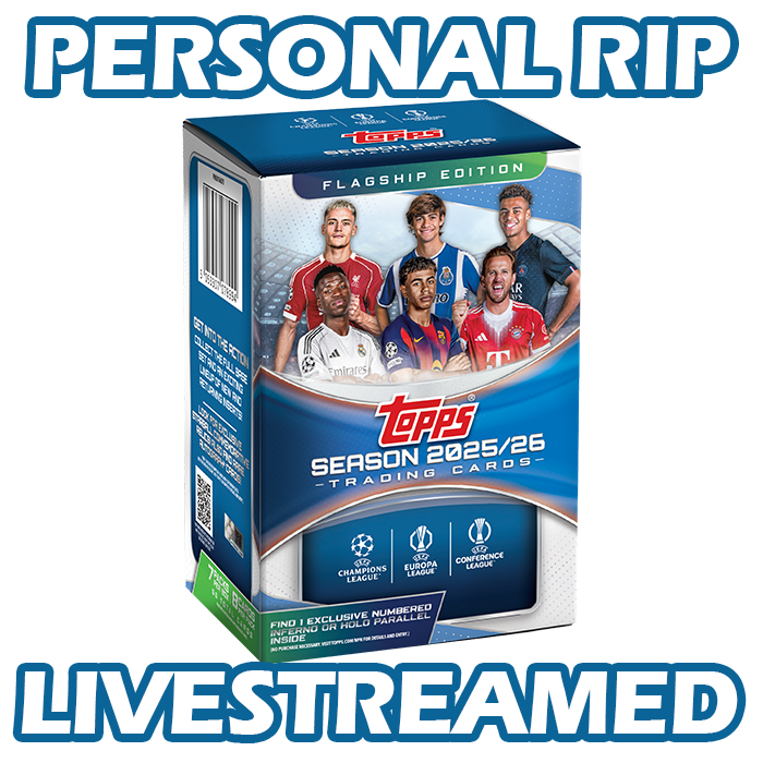 -             PERSONAL RIP: 2025-26 Topps Flagship UCC UEFA Value Blaster Box Soccer (Livestreamed)