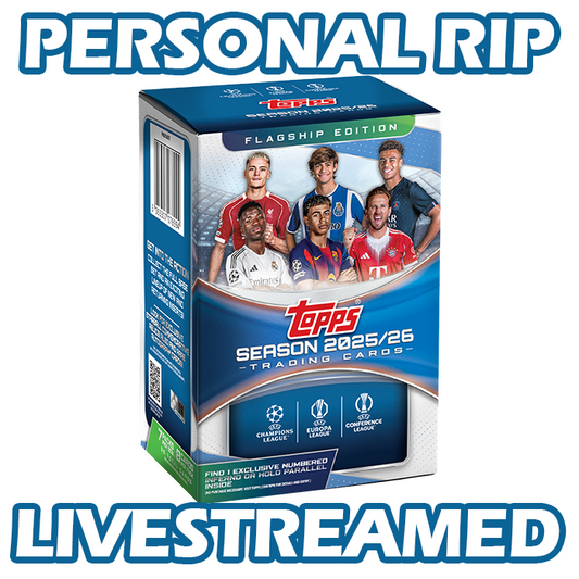 -             PERSONAL RIP: 2025-26 Topps Flagship UCC UEFA Value Blaster Box Soccer (Livestreamed)