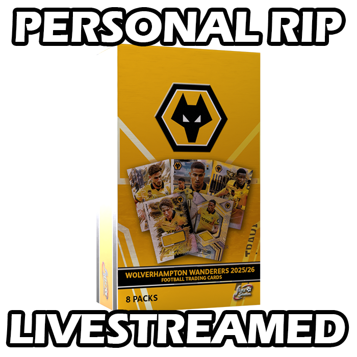 -              PERSONAL RIP: 2025-26 Futera Fans' Selection Wolverhampton Wanderers Hobby Box Wolves Soccer (Livestreamed)