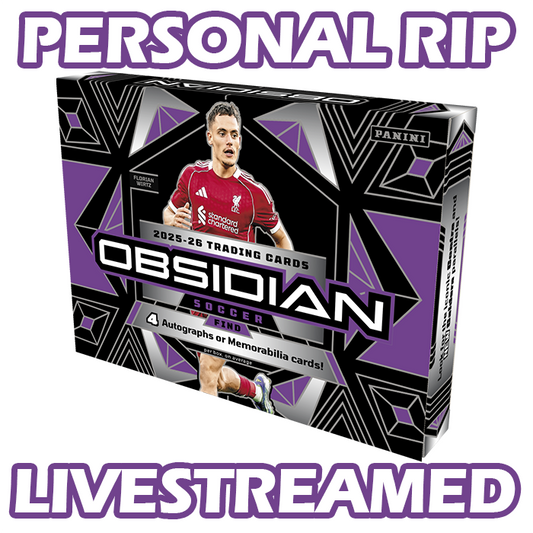 -                PERSONAL RIP: 2025-26 Panini Obsidian Hobby Box Soccer (Livestreamed)