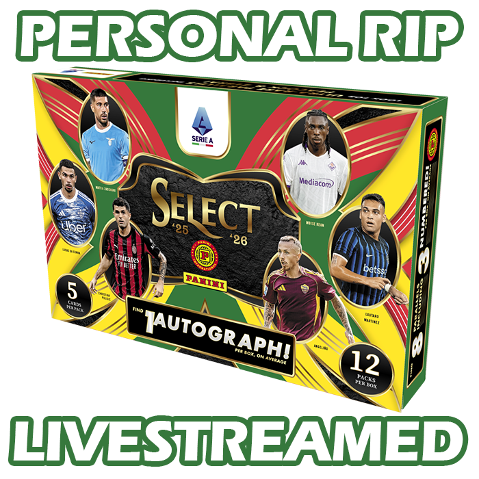 -            PERSONAL RIP: 2025-26 Panini Select Serie A International Hobby Box Soccer (Livestreamed)