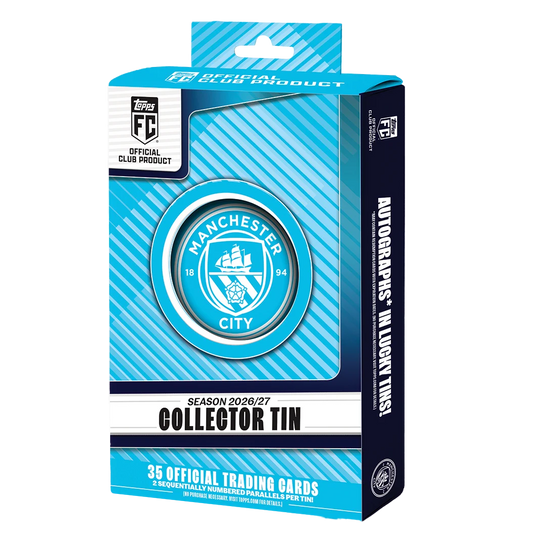 -                   2026-27 Topps Manchester City Collector Tin EPL Premier League Box Soccer (Factory Sealed)