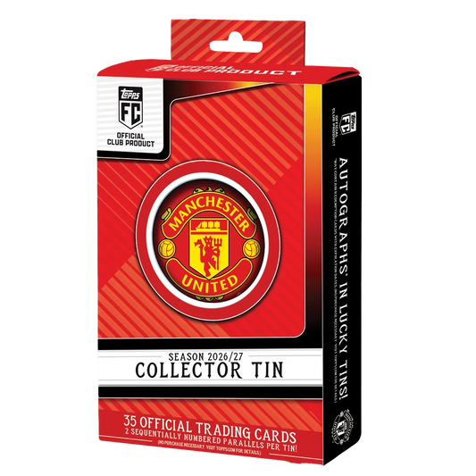 -                   2026-27 Topps Manchester United Collector Tin EPL Premier League Box Soccer (Factory Sealed)