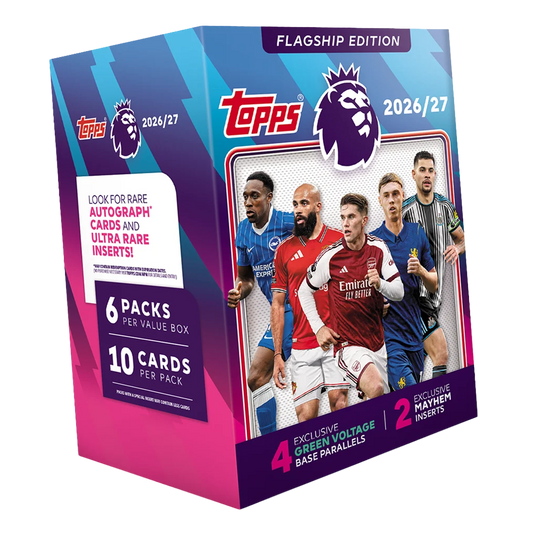 -                   2026-27 Topps Flagship EPL Premier League Blaster Value Box Soccer (Factory Sealed)