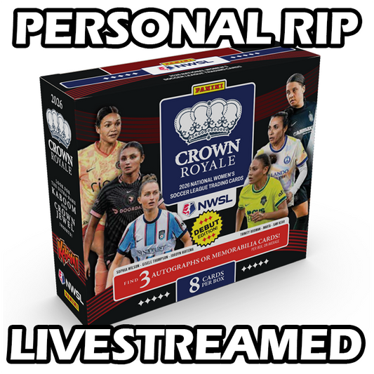 -                  PERSONAL RIP: 2026 Panini Crown Royale NWSL Hobby Box Women's Soccer (Livestreamed)