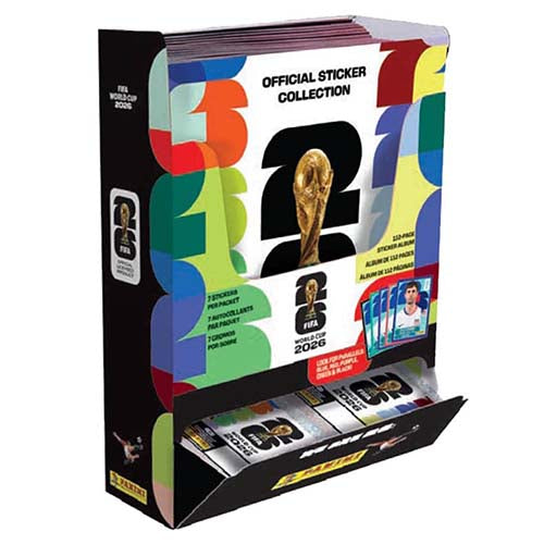 -                   2026 Panini FIFA World Cup 100 STICKER PACKS + 12 ALBUMS Combo Display Soccer (700 stickers total)