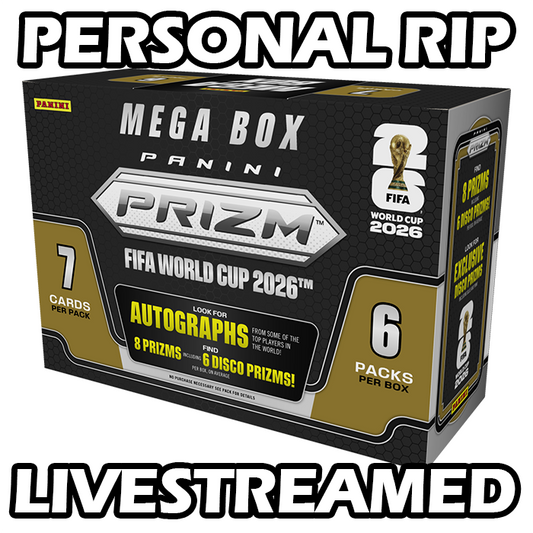 -                    PERSONAL RIP: 2026 Panini Prizm World Cup FIFA Hobby Mega Box Soccer (Livestreamed)