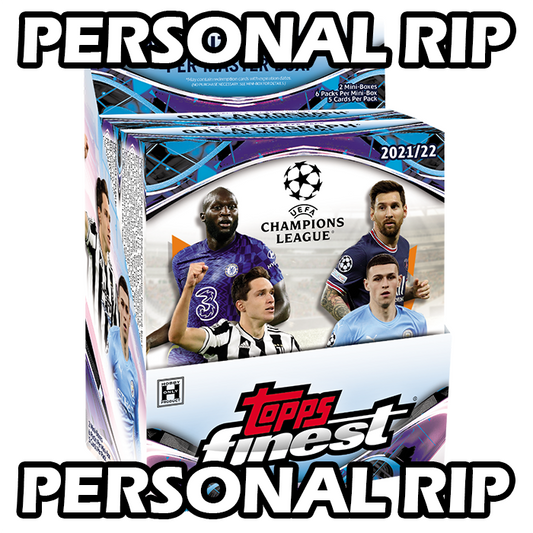 -            PERSONAL RIP: 2021-22 Topps Finest UEFA Hobby Box Soccer (Factory Sealed)
