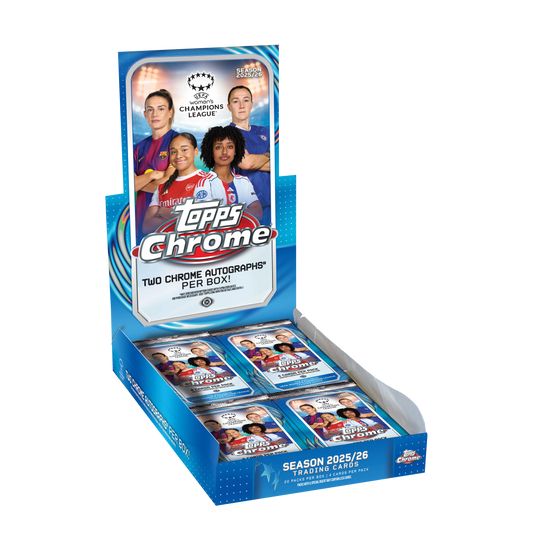 -                2025-26 Topps Chrome UWCL Hobby Box UEFA Women's Soccer (Factory Sealed)