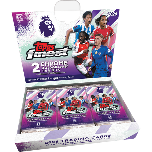 -               2025-26 Topps Finest EPL Premier League Hobby Box Soccer (Factory Sealed)