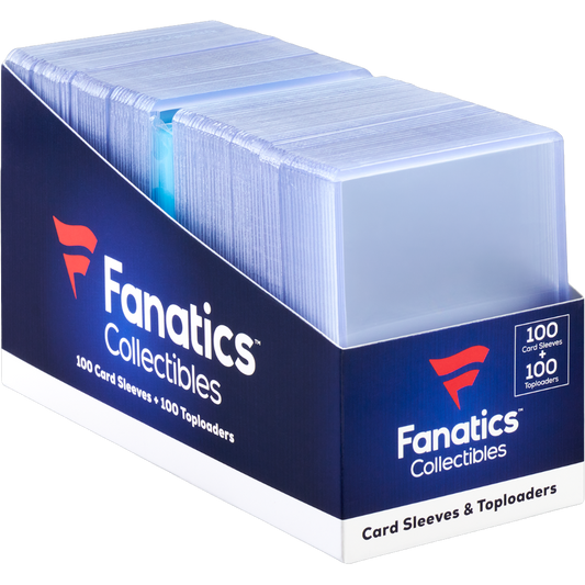 -                  Supplies: Fanatics 100-ct 35pt Toploader + 100-ct Soft Sleeve Combo (Factory Sealed)