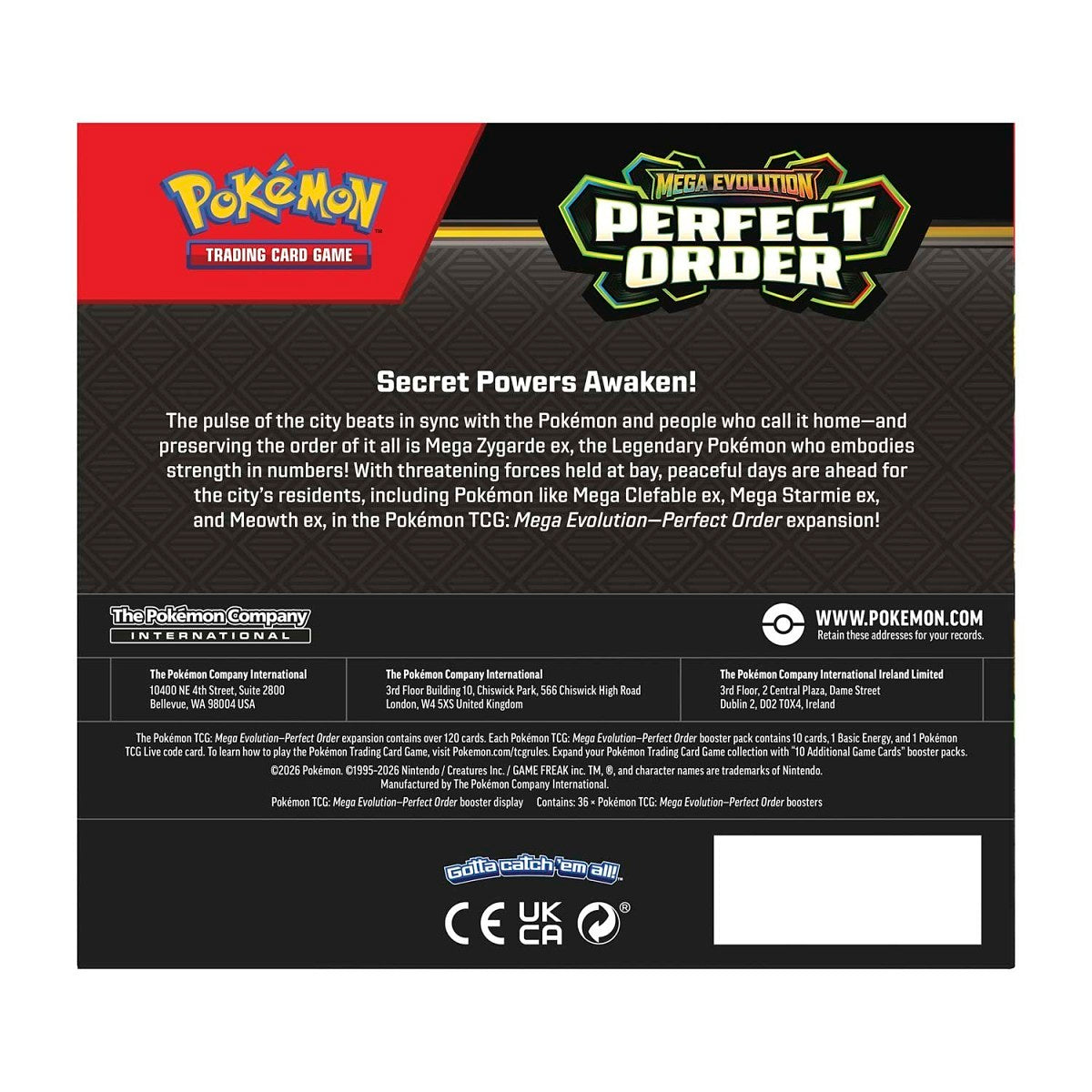-        Pokemon TCG Perfect Order Booster Box Mega Evolution (36 packs) (Factory Sealed)