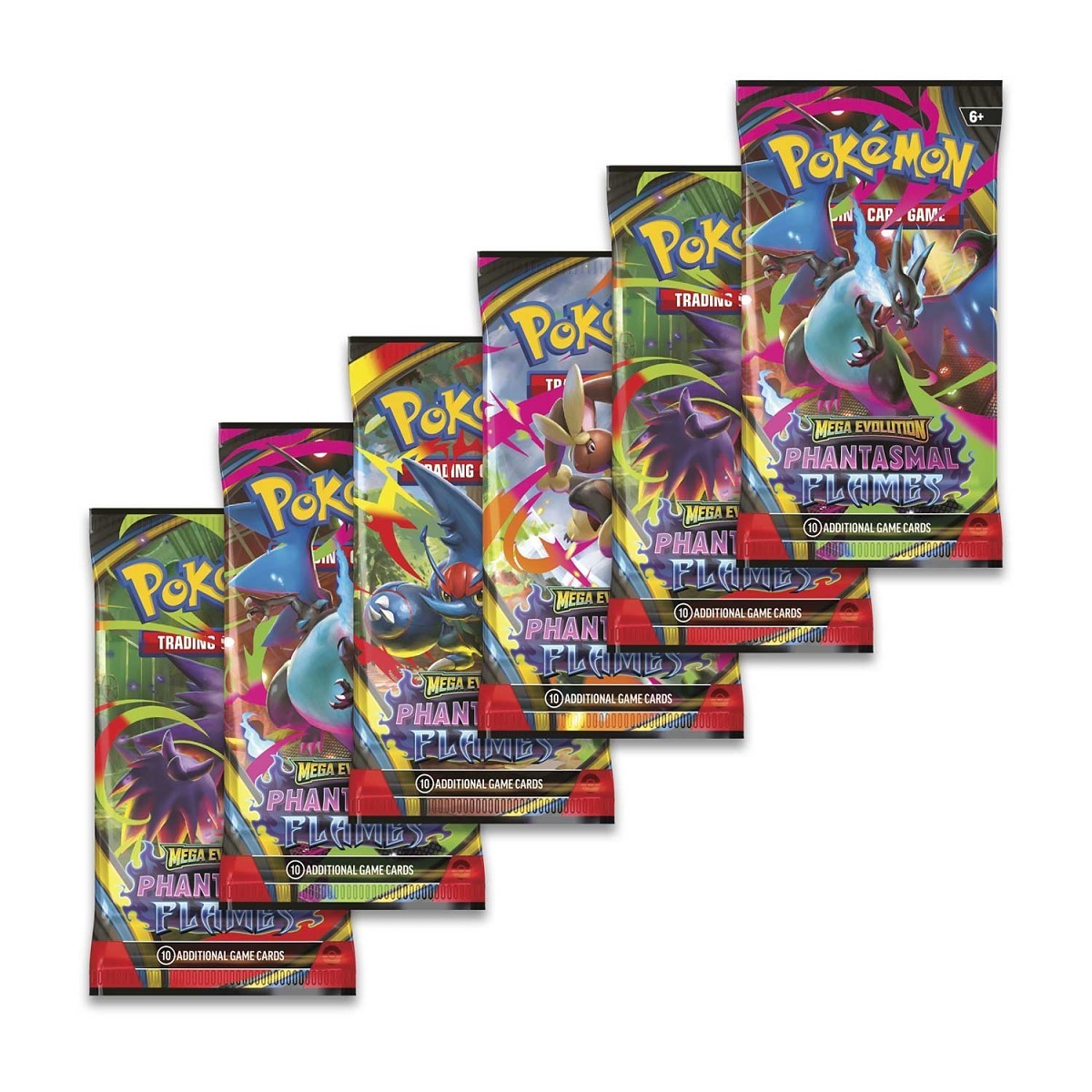 -        Pokemon TCG Phantasmal Flames Booster Bundle (6 packs) (Factory Sealed)