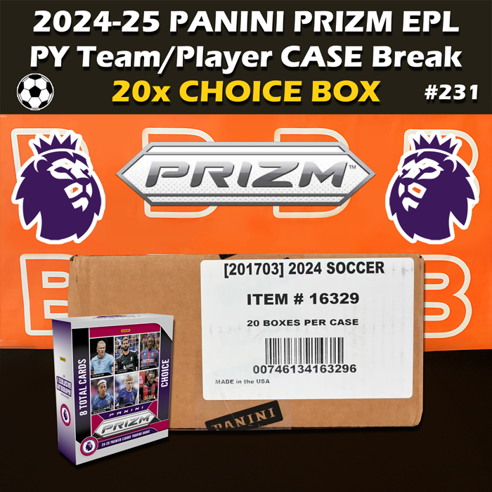 -             Group Break #231 - 2024-25 Panini Prizm EPL Soccer Choice Case Break (20-box) PYT / PYP