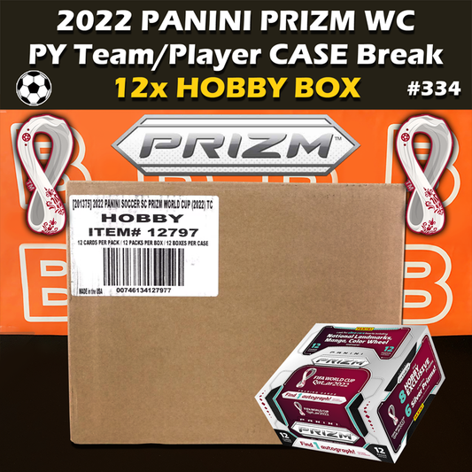 -              Group Break #334 - 2022 Prizm World Cup FIFA Soccer Hobby Case (12-box) PYT / PYP