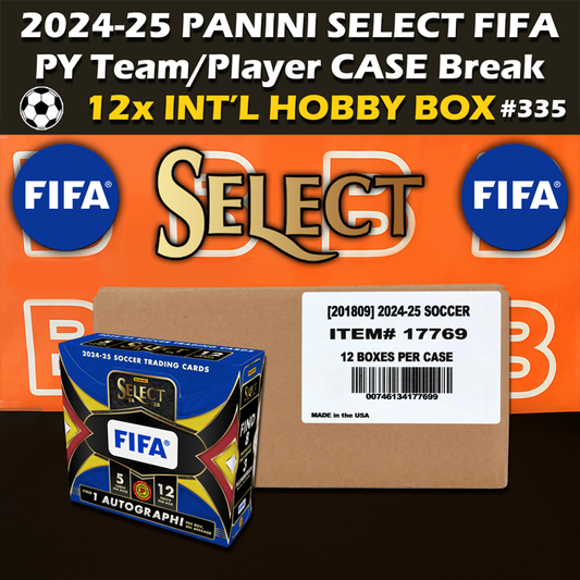 -             Group Break #335 - 2024-25 Panini Select FIFA International Hobby Case Soccer (12-box) PYT / PYP