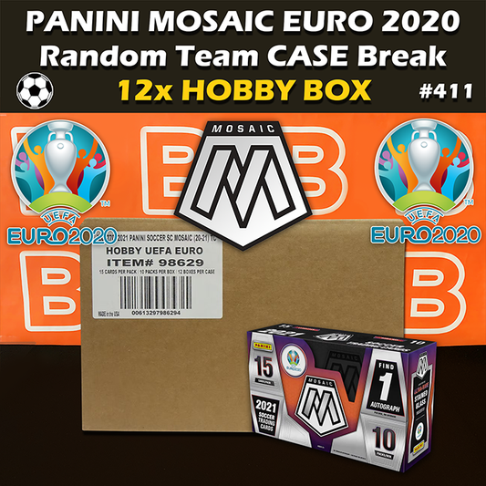 -                Group Break #411 - 2021 Panini Mosaic Euro 2020 Hobby Case Soccer (12-box) RT (Random Team)