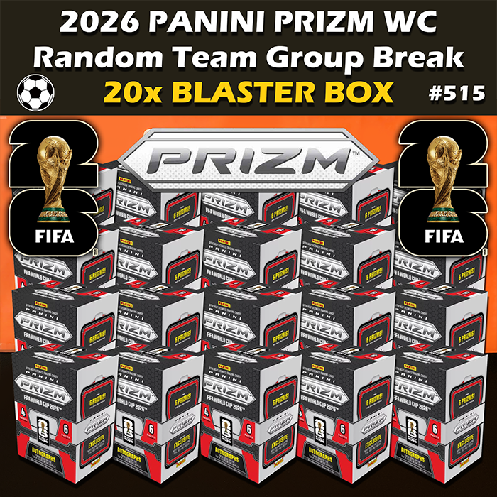 -                     Group Break #515 - 2026 Panini Prizm FIFA World Cup Target Blaster Box Soccer (20-box) RT (Random Team)