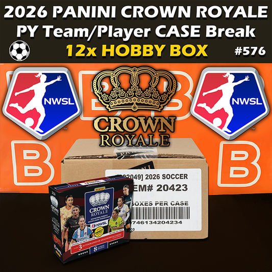 -                     Group Break # 576 - 2026 Panini Crown Royale NWSL Hobby Case Women's Soccer (12-box) PYT / PYP