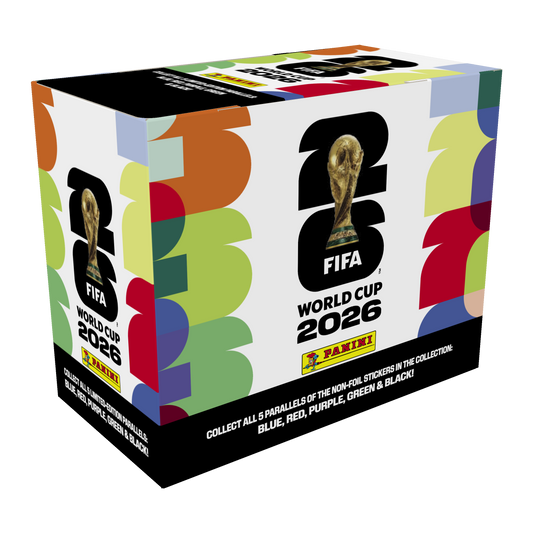 -                    2026 Panini FIFA World Cup 25-Count Sticker Pack Box Soccer (175 Stickers Total) (Factory Sealed)
